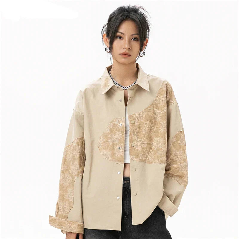 Camisa Blusa Patchwork Estilo Y2K