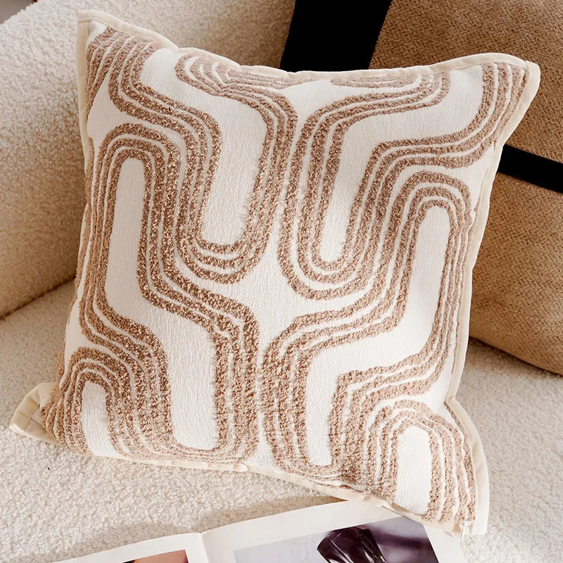 Light Luxury Throw Brown Pillow Cover