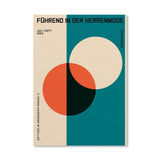 Póster geométrico naranja - Arte pop