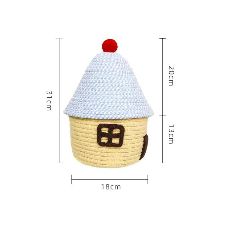Kawaii House-Shaped Storage Basket
