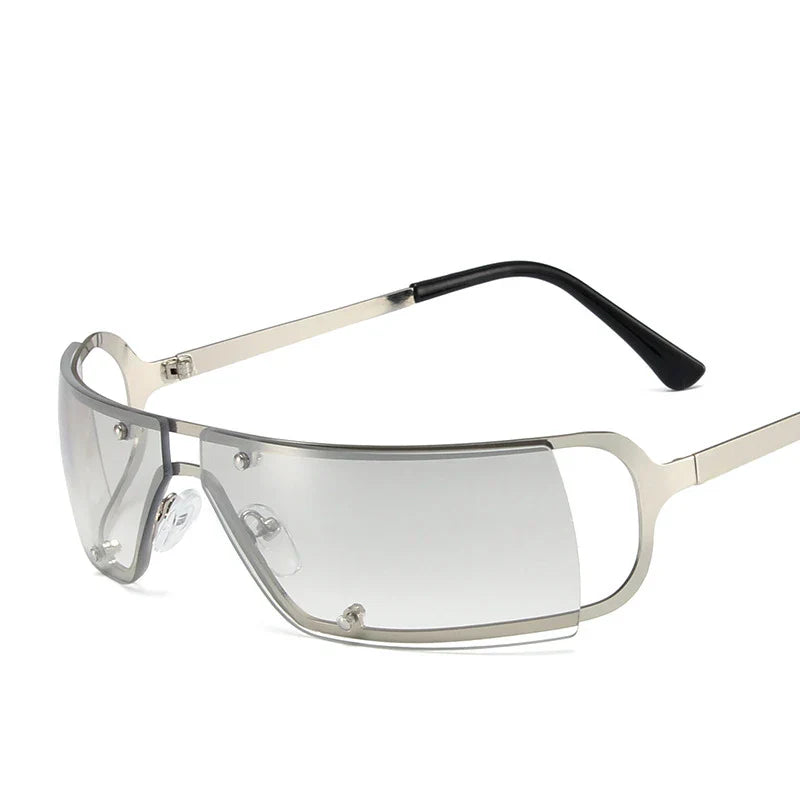 Y2K Futuristic Rectangle Glasses