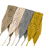 Solid Color Hollow Knitted Headbands