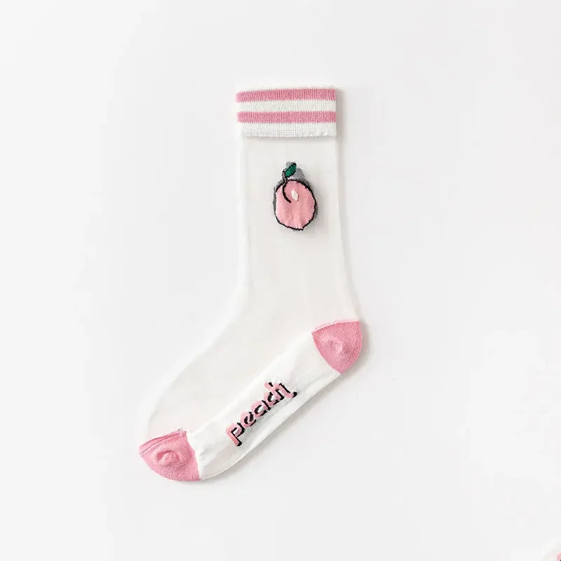 Summer Floral Crew Neck Socks