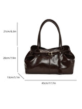 Corporate Girl Shiny Leather Shoulder Bag