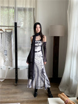 Grunge-Marmor-Maxikleid