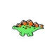 Recreational Pixel Style Dinosaur Carton Metal Brooch