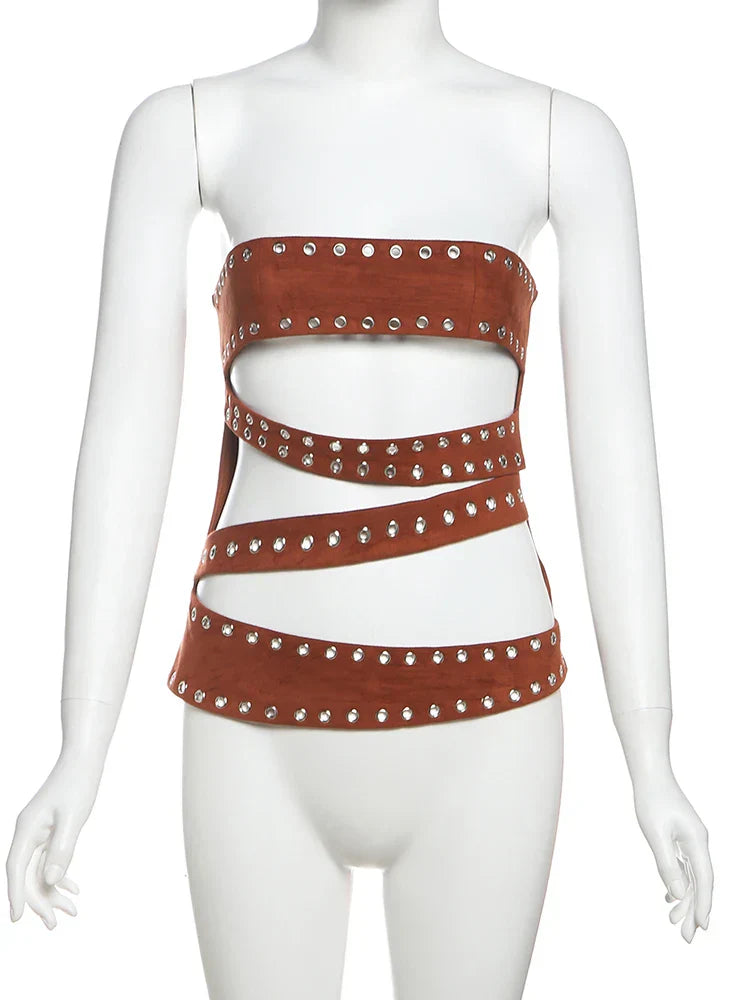 Cyperpunk Hollowed Out Crop Top