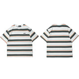 Striped Print Cotton T-Shirt