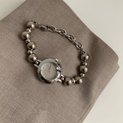 Grey Dial Stainless Steel Ladies Luxury Watch