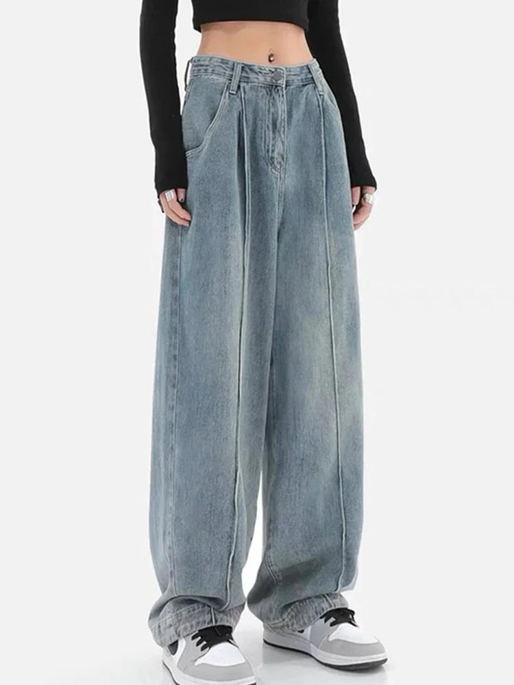 Light Blue Straight Leg Jeans