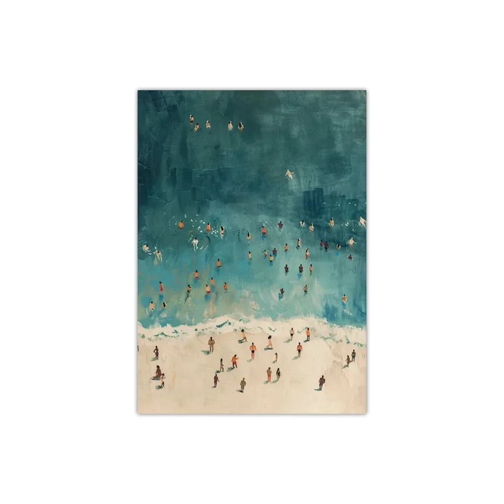 People Swimming in Ocean Posters Print