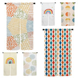 Cortinas cortas en tonos pastel para dormitorio