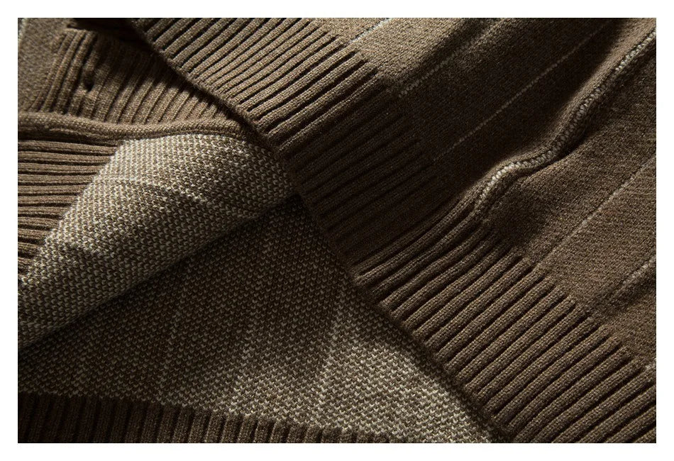 Vintage Loose Knitted Striped Cardigan