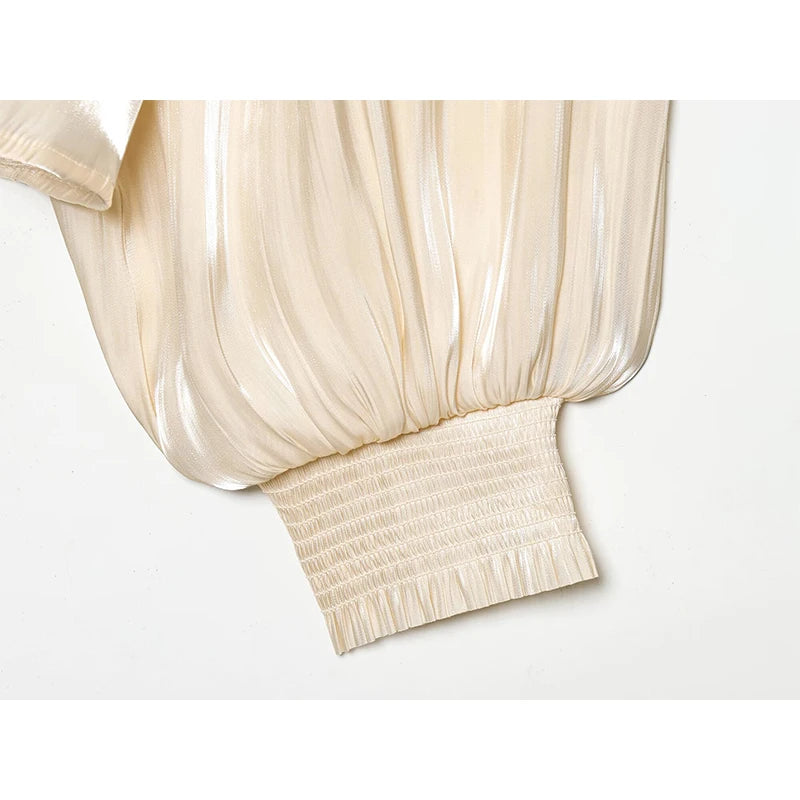 Women's Shiny Satin Blouse