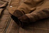 Grandma's Aesthetic Plaid Woolen Brown Windbreaker Jacket