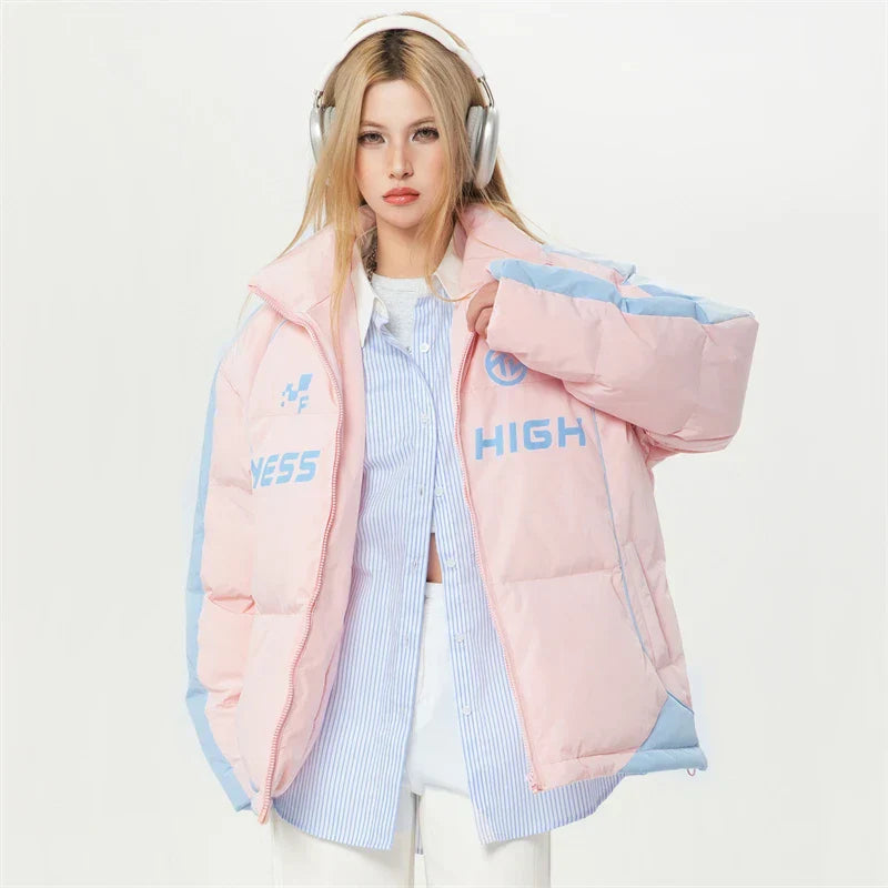 Barbie Core Oversized Women's Puffer Jacket