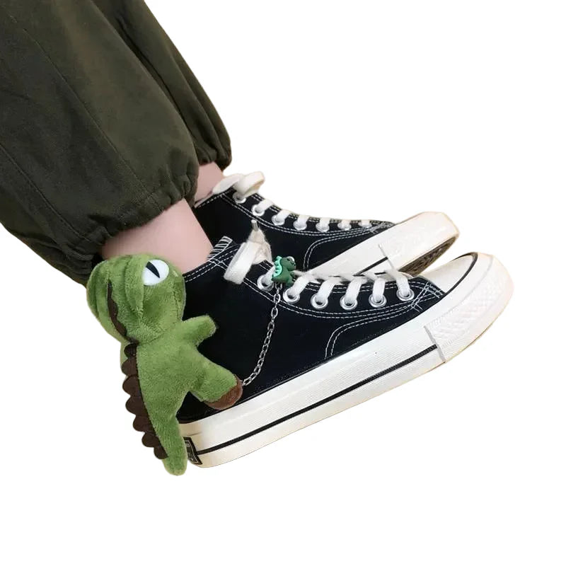 Weird Core Dinosaur Canvas Shoes