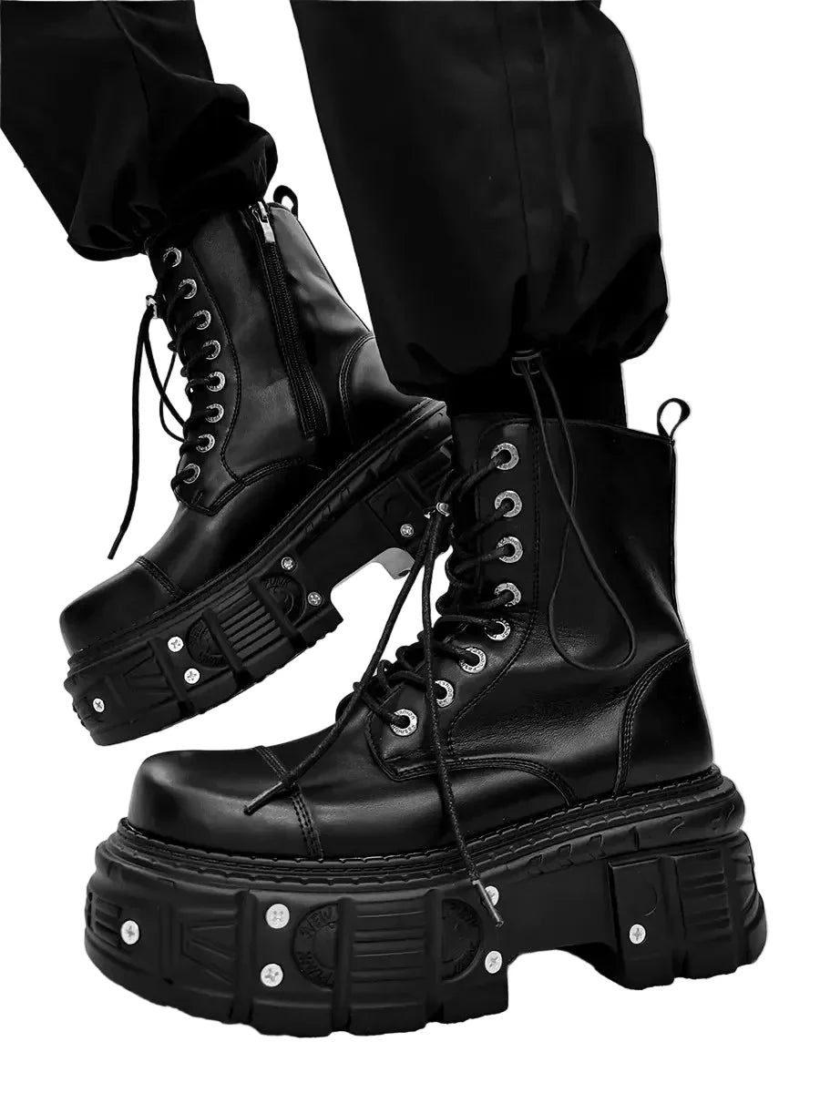 Cyberpunk Platform Thick Sole Boots