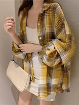 Vintage Plaid Long Sleeve Shirt