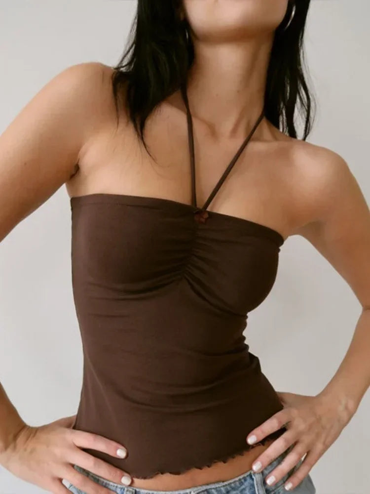 One-Piece Casual Short Rolled Tops