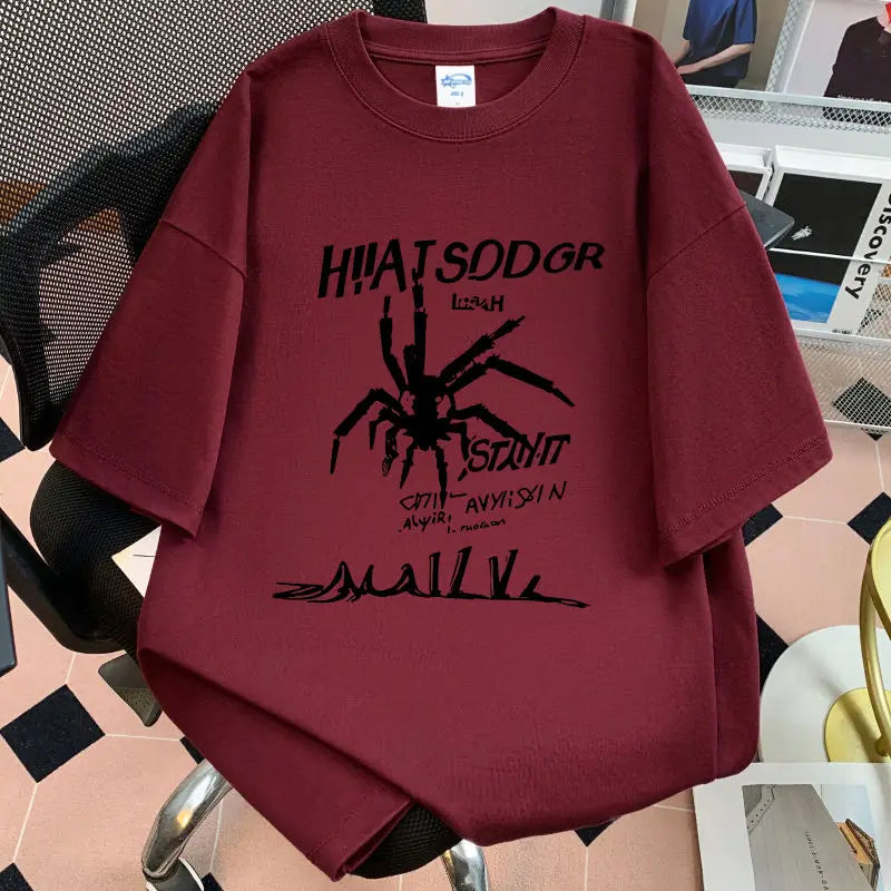 Spider Printed Summer Trendy Couple T-Shirt
