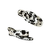 Rounded Toe Women's Wedge Slippers