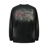 Vintage Distressed Graphic Print Long Sleeve T-Shirt