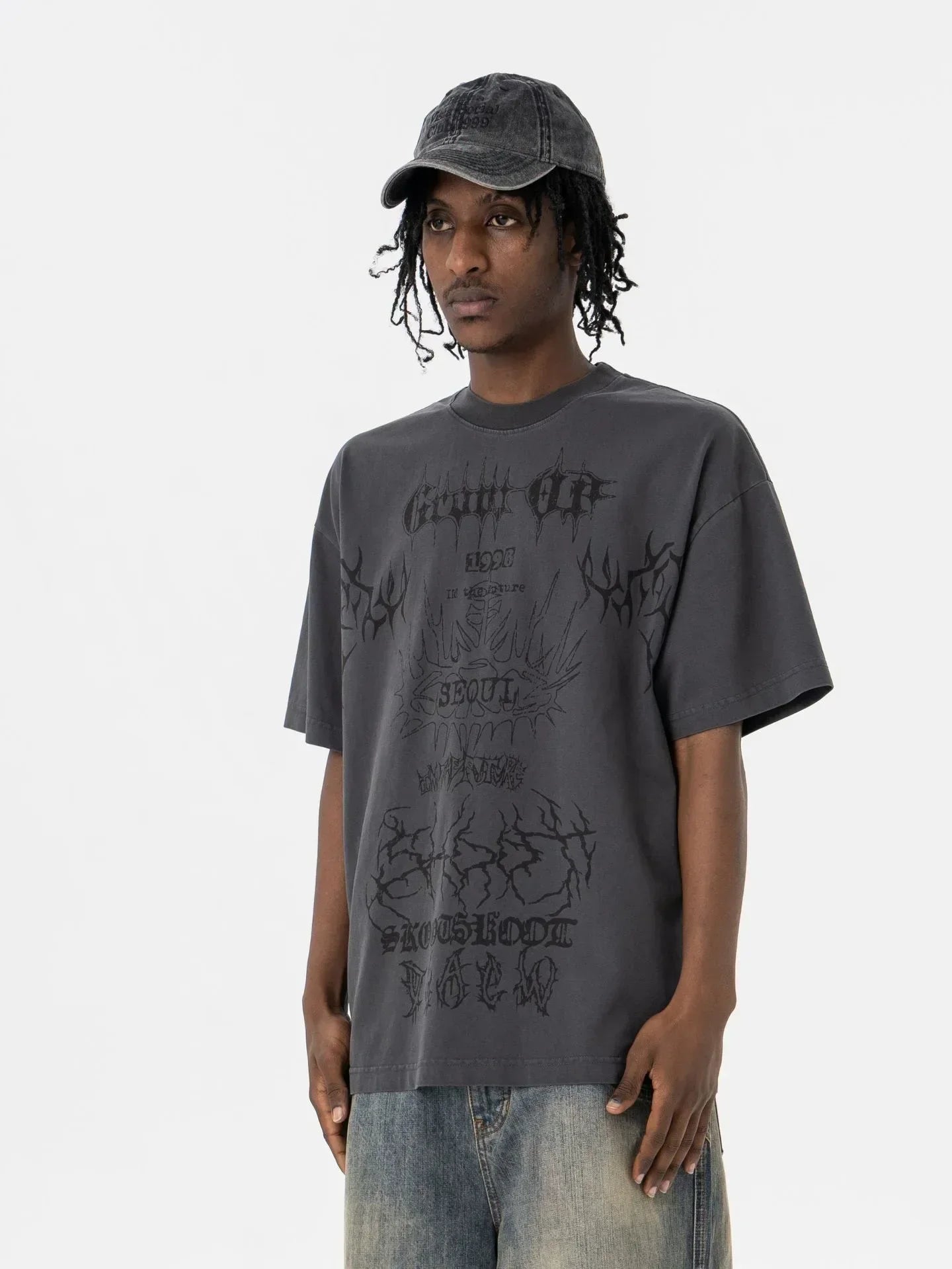 Stylish Printed Graphic Black T-Shirt
