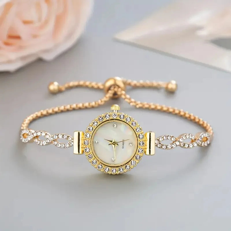 Rhinestone Quartz Watch