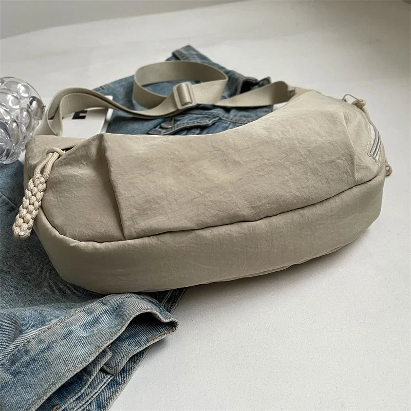 Y2K Nylon Fabric Women's Shoulder Bag