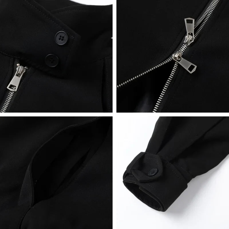 Corporate Girlie Minimalist Business Bomber Jacket