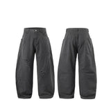 Vintage Distressed Gray Cargo Pants