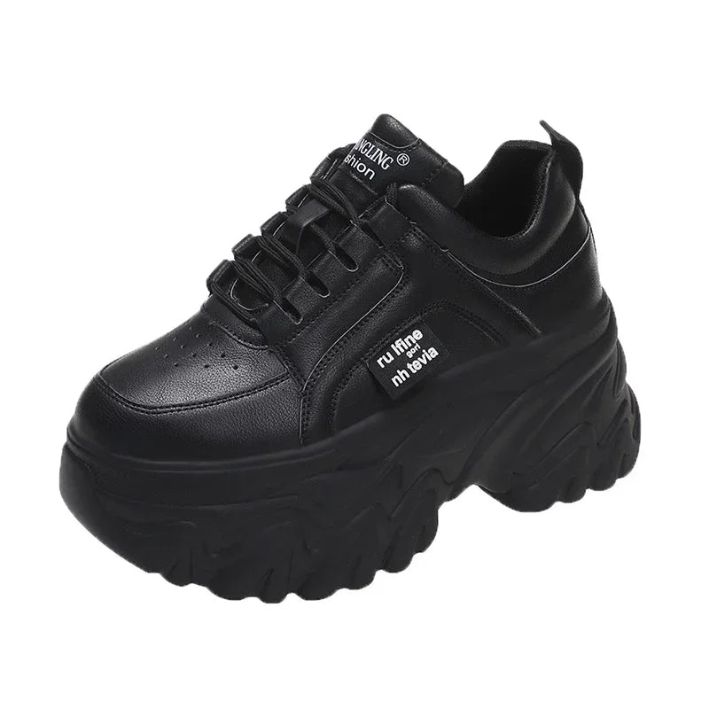 Solid Color Platform Sneakers