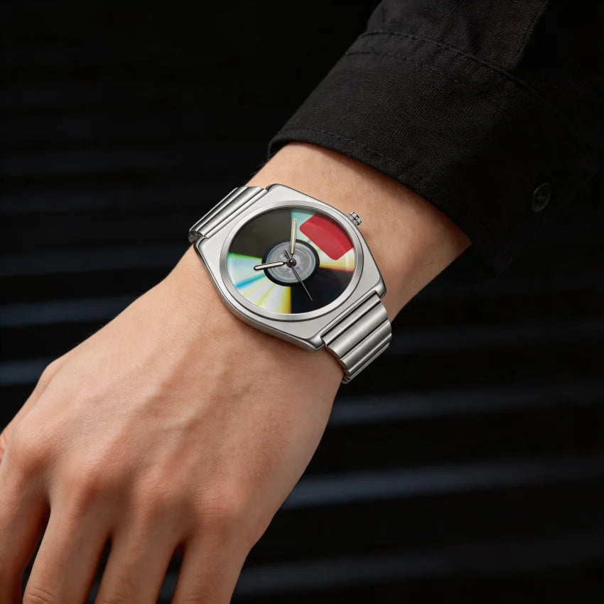 Y2K Unique Retro Record Dial Quartz Watch