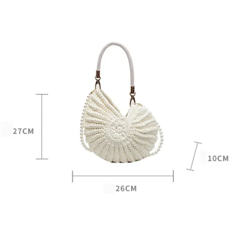Creative Conch Handmade Crochet Shoulder Bag