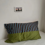 Home Decor Green Stripe Pillowcase