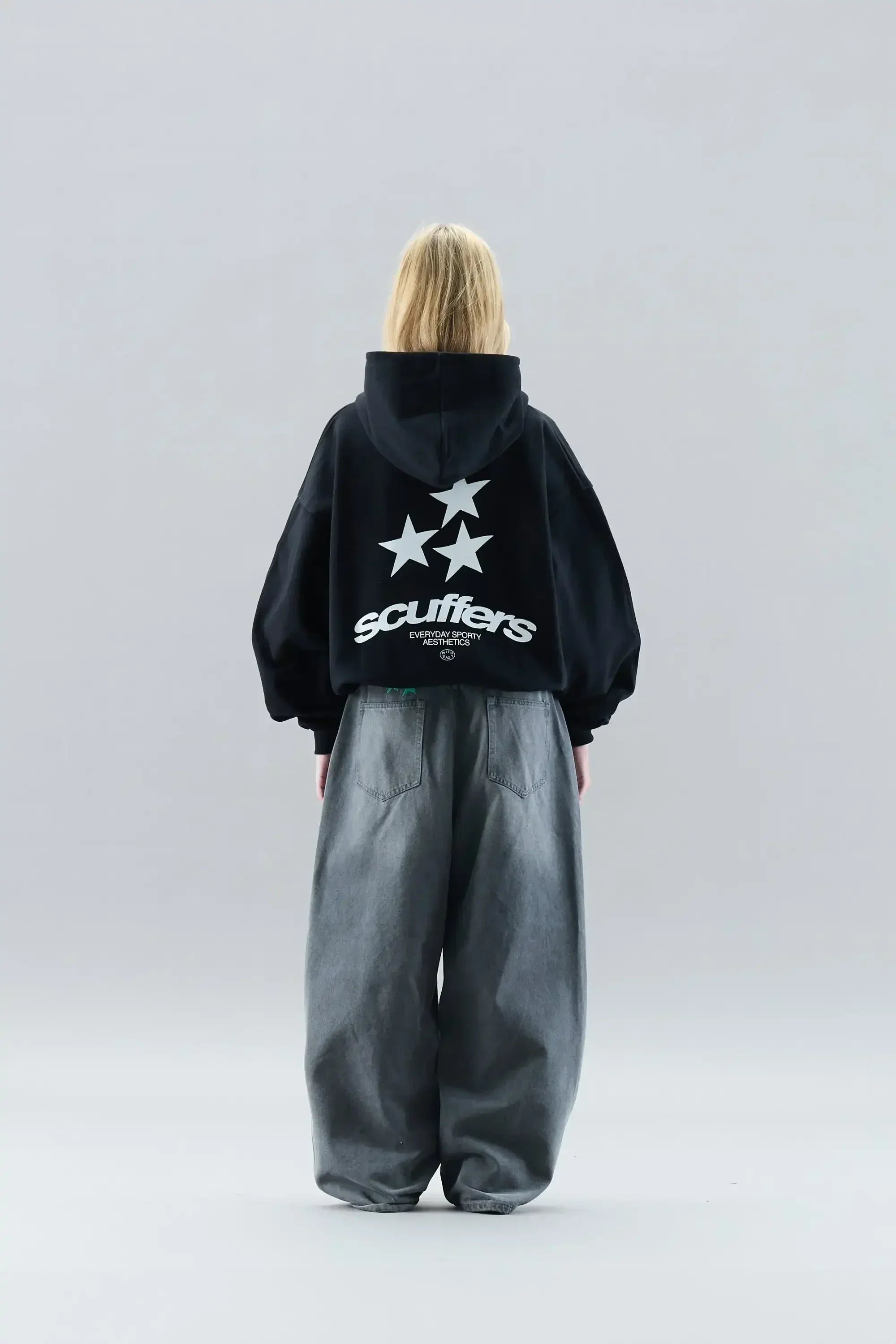 Gothic Star Print Modern Oversized Shirt
