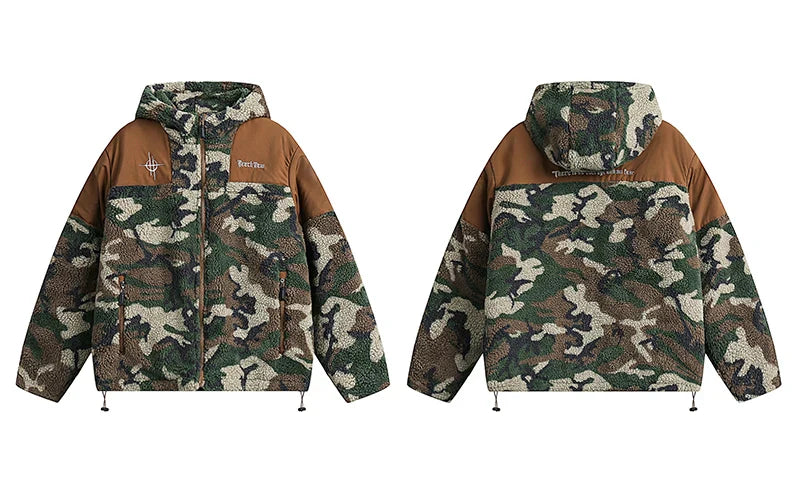 Luxury Camouflage Plush Hoodie
