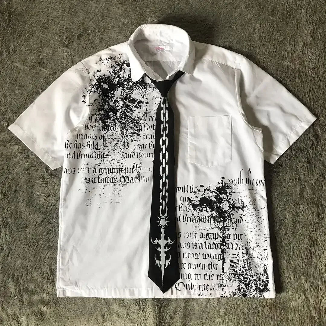 Gothic Black Skull Shirt