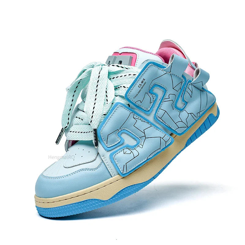 Y2K Punk Skater Girl Colorful Sneakers