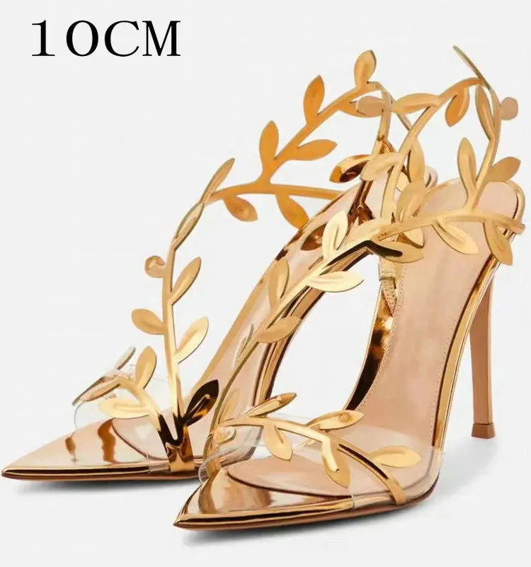 Fairy Core Floral Leaves Heels
