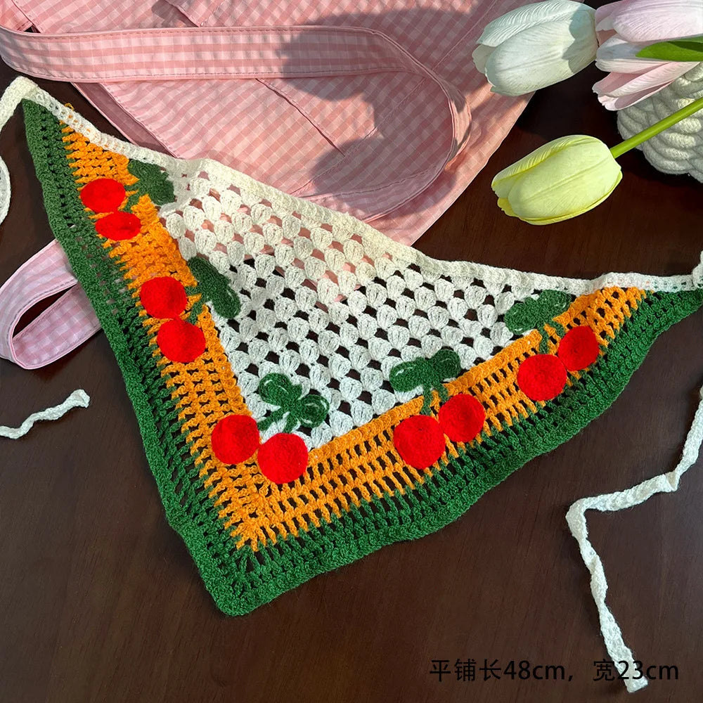 Handmade Knitted Floral Pattern Headbands