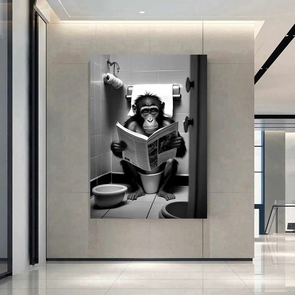 Monkey And Book Poster
