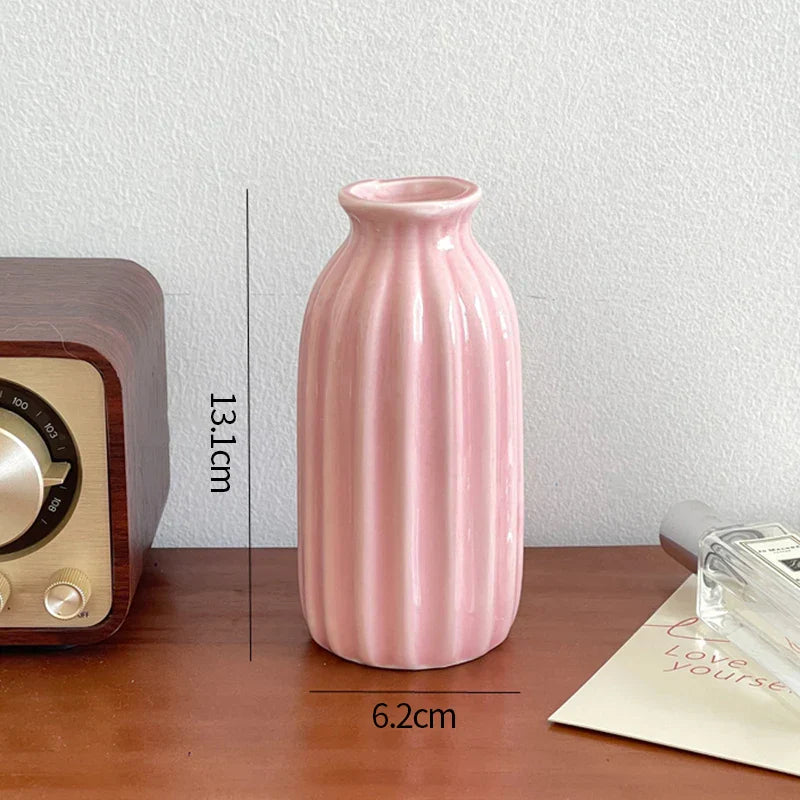 Minimalist Aesthetic Pastel Flower Vintage Vase