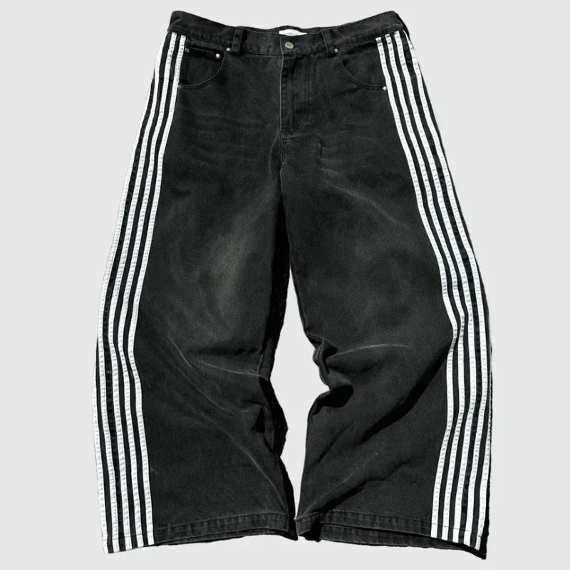 Y2K Splicing Stickerei Jeans