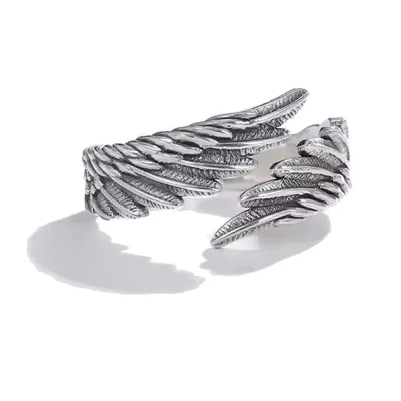 Anillos Retro de Alas de Ángel y Demonio