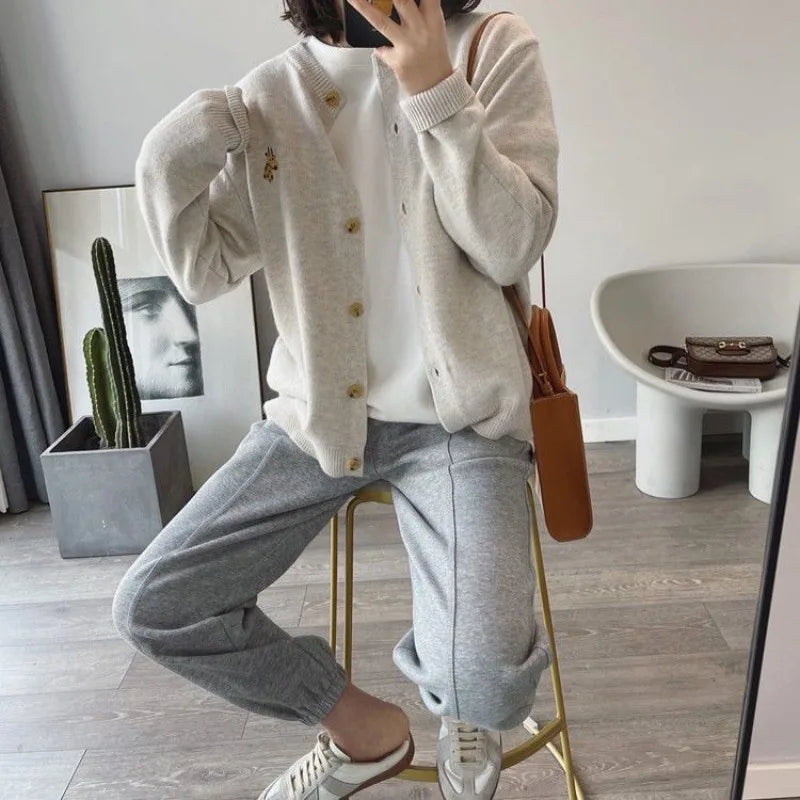 Cozy Knitted Button-Up Cardigan