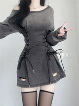Acubi Corset Drawstring Mini Dress