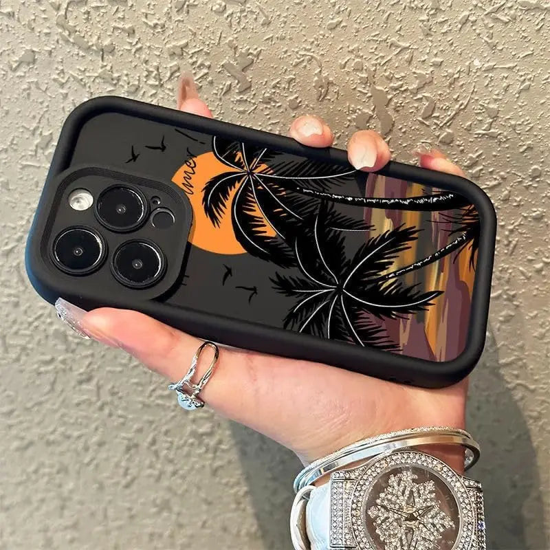 Tree Summer Style Painting iPhone Case