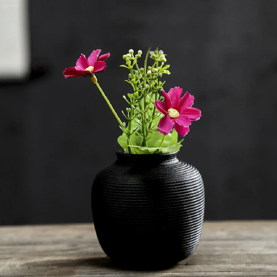Jarrón Vintage de Cerámica para Plantas Hidropónicas